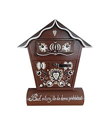 Nádoby - Poštová schránka - Hnedý ornament - 12027900_