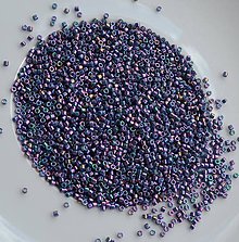 Korálky - Miyuki Delica 11/0 8g Opaque Purple Grey Rainbow Luster - 12032392_