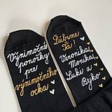 Ponožky, pančuchy, obuv - Maľované čierne ponožky s nápisom "Výnimočné ponožky pre výnimočného ocka / Ľúbime ťa...mená detí" - 12033759_