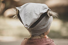 Detské čiapky - Letná pružná šatka sivá - 12036741_