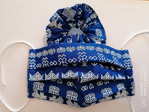 Rúška - Set tvarované rúško s gumičkou _tm. Modré Čičmany - 12034111_