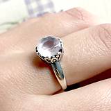 Prstene - Faceted Rose Quartz Silver Ag925 Ring / Strieborný prsteň s ruženínom - 12038373_