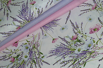 Textil - Látka Levanduľová kytica - 12037155_