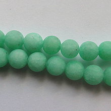 Minerály - Jadeit matný 8mm-1ks (zelená pastel) - 12039485_