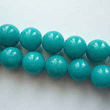 Minerály - Horský jadeit-1ks (12mm-modrý) - 12039735_