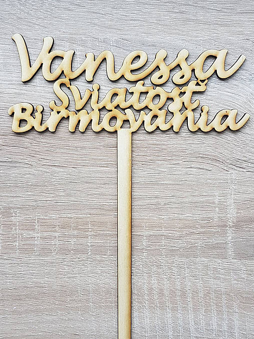 Drevený zapich birmovanie s menom 150cm