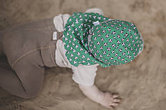 Detské čiapky - Šiltovka s plachtičkou proti slnku zelená futbal - 12040637_