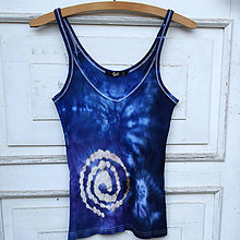 Topy, tričká, tielka - Batikované tielko "Galaxia" - 12039103_