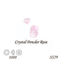Korálky - SWAROVSKI® ELEMENTS 1088 Xirius Chaton - Crystal Powder Rose, SS29, bal.1ks - 12040760_