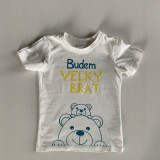 Detské oblečenie - Maľované tričko s nápisom “Bude zo mňa veľký brat” ( - 12041220_