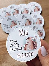 Magnetky na pamiatku s dátumom narodenia a menom dieťatka ježko