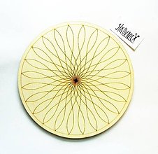 Polotovary - Výrez z preglejky, kruh, 14,5 cm (mandala, lúč) - 12046831_