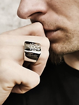 Pánske šperky - Hej goraľu - pánsky prsteň (chirurgická oceľ) - 12048628_