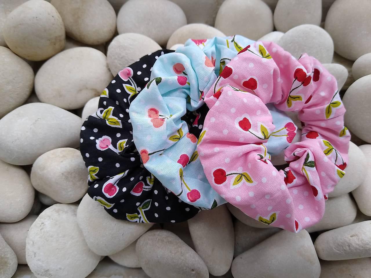 Scrunchies gumička čerešne