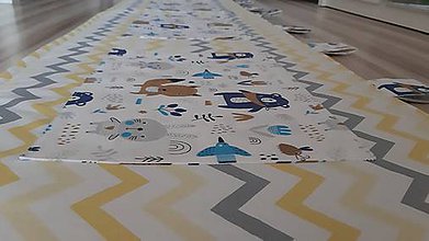 Úžitkový textil - Zástena za posteľ ... medveď (200 x 50 cm - Žltá) - 12049738_