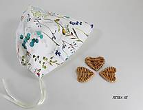 Detské čiapky - Lúčne kvety - detský bavlnený čepček - 12049109_