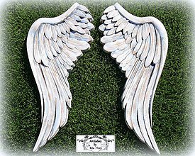 Dekorácie - Velké anjelské krídla "Vintage white" - 12049168_