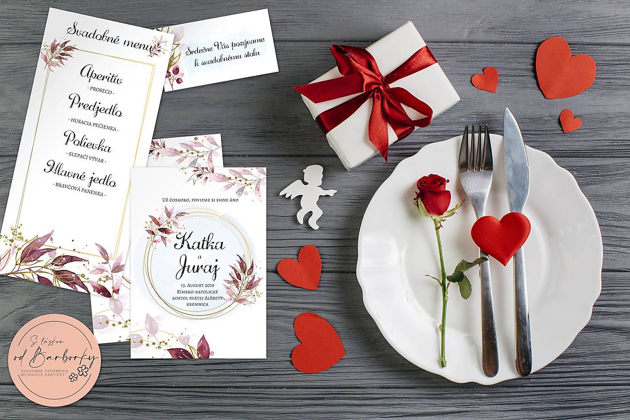 Svadobné oznámenie #05 (Označenia stolov (do stojana))