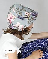 Detské čiapky - Lúčne kvety - detský bavlnený čepček - 12052296_
