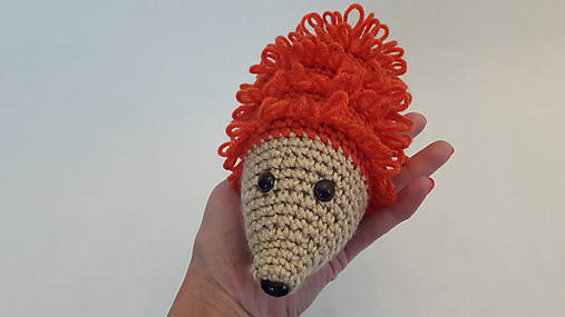 Hračky - ježko kučeravý/háčkovaná hračka - 12055366_