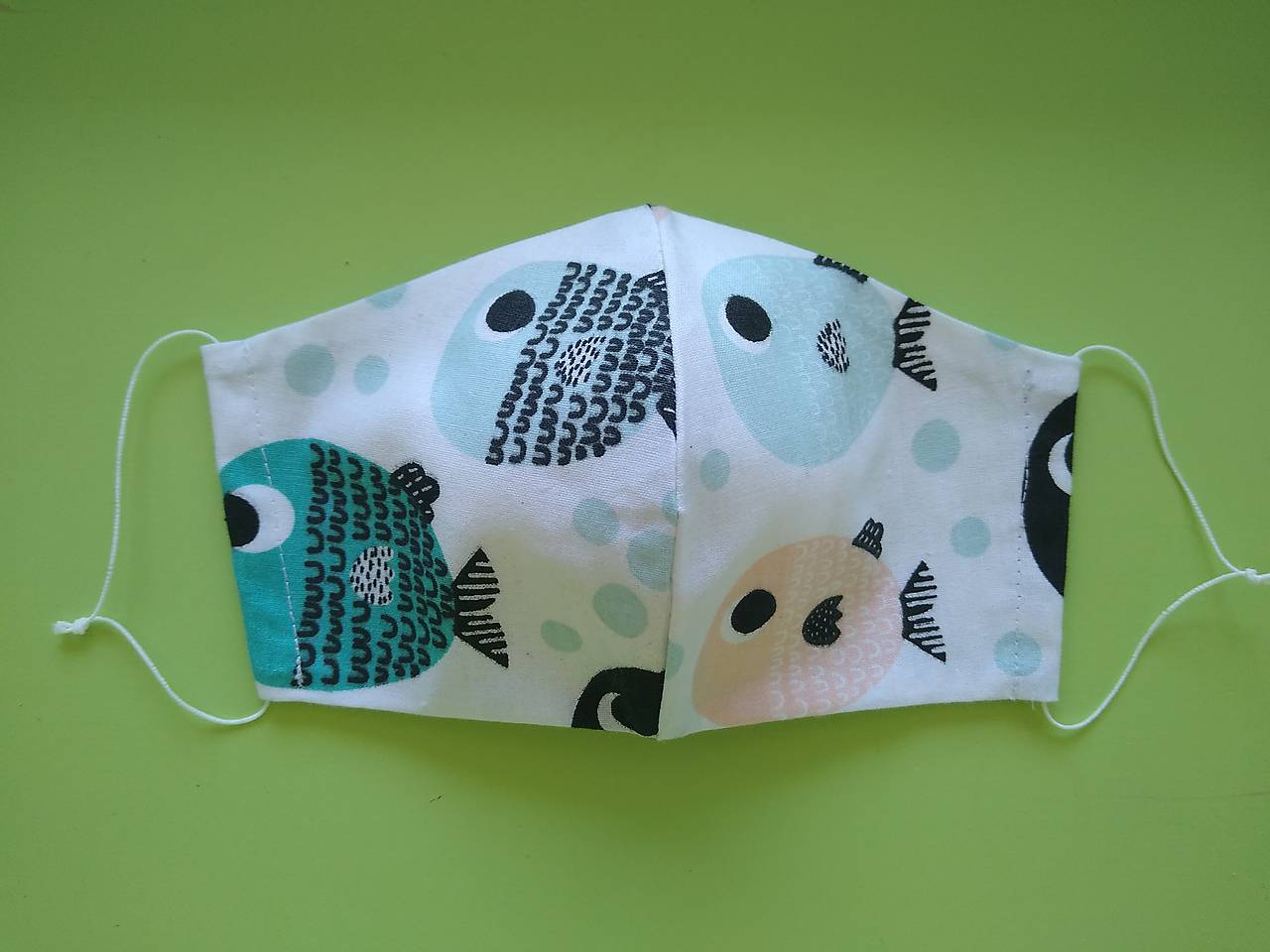 AKCIA dizajnové rúško rybky tvarované dvojvrstvové