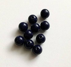 Korálky - Plastové korálky Color 8 mm - 50 ks (11 - modrá tmavá) - 12056157_