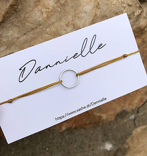 Náramky - Náramok s kruhom - karma (Zlatá) - 12056610_