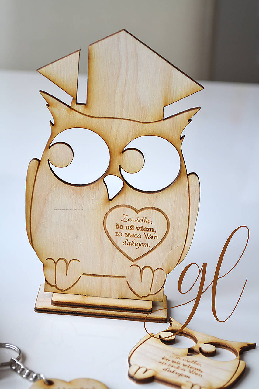 Stojanček sovička pre pani učiteľku