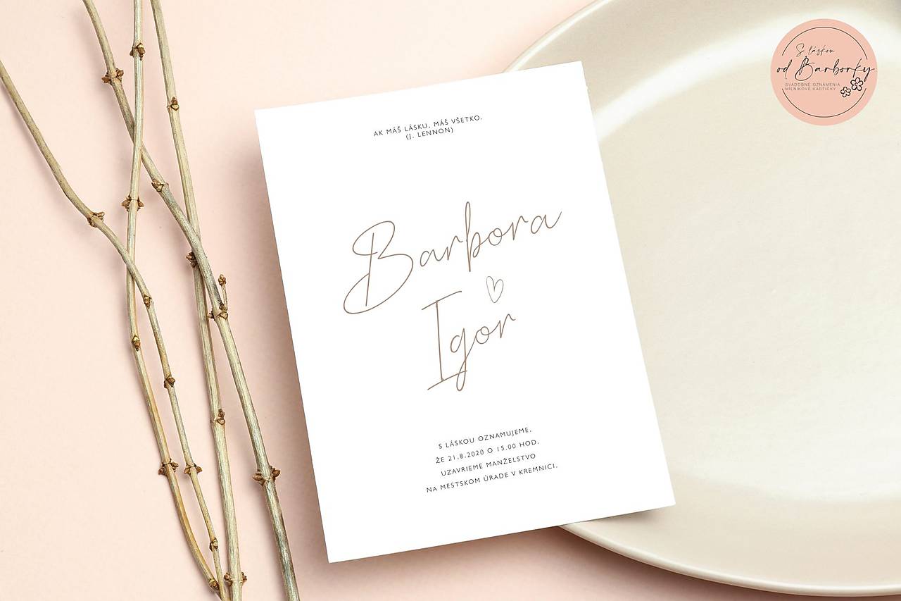 Svadobné oznámenie #15 (Označenia stolov (do stojana))