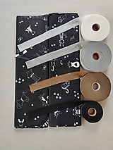 Textil - VLNIENKA výroba na mieru 100 % bavlna potlačená detské vzory  Mačky a psíčkovia čierno biele Black and white - 12061932_