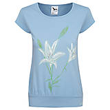 Topy, tričká, tielka - Tričko malované Něžné lilie - 12063278_
