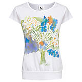 Topy, tričká, tielka - Tričko malované Luční kytice - 12063291_
