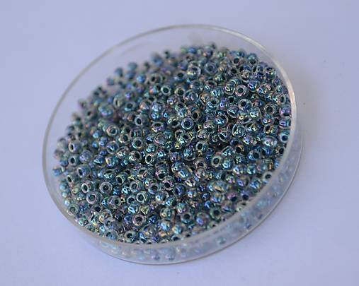  - Toho Inside-Color  Rainbow Crystal/Montana Blue Lined 11/o, 25+5g - 12067657_