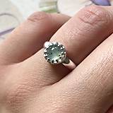 Prstene - Prehnite Filigree Silver Ag925 Ring / Strieborný prsteň s prehnitom E012 - 12068648_