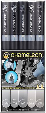 Nástroje - Sada popisovačov Chameleon 5 dielna - Gray Tones HMDCT0509 - 12068454_