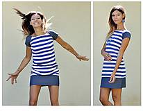 Šaty - Blue Stripes - šaty - 12067930_