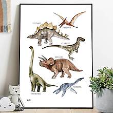 Kresby - Art Print - dinosaury - 12068634_