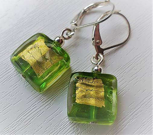 Náušnice - náušničky GOLD CUBE - 12068337_