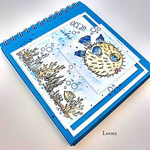 Papiernictvo - Album na fotky 15x15 cm Modrý morský svet - 12073222_