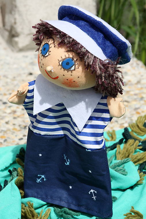 Hračky - Maňuška. Bábika Námorníček Jožko - 12071743_