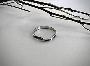 Prstene - twist strieborný prsteň - 12073566_