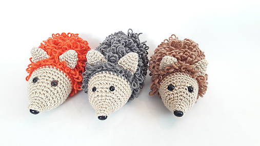 Hračky - ježko kučeravý/háčkovaná hračka - 12074544_