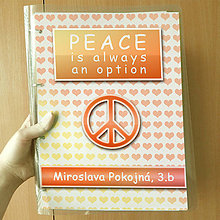 Papiernictvo - Peace is always an option (zakladač) (srdiečka) - 12073928_