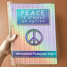 Papiernictvo - Peace is always an option (zakladač) (pásiky) - 12073936_