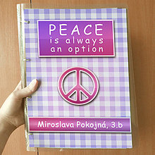 Papiernictvo - Peace is always an option (zakladač) (károvaný) - 12073939_