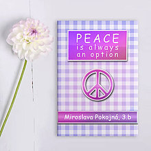 Papiernictvo - Peace is always an option (slovníček) (károvaný) - 12074263_