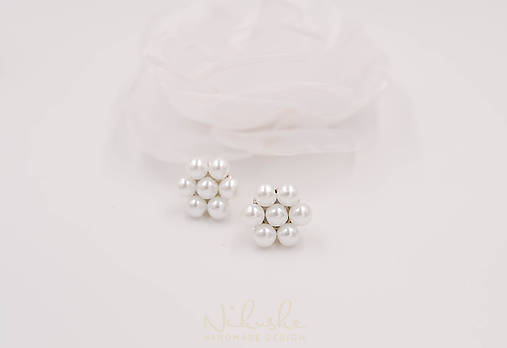  - Svadobné perlové napichovačky - Inspired by Kate Middleton (Biela) - 12076210_