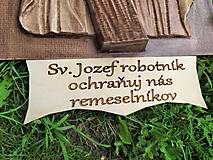 Dekorácie - Sv. Jozef robotník patrón remeselníkov - 12083638_