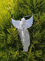 Dekorácie - Anjelik jednopierkový (Anjelik v menšími krídelkámi do dola) - 12084002_