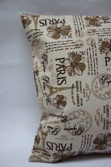 Úžitkový textil - Povlak na polštářek- Hnědá Paříž - 12083713_